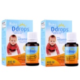 Ddrops d3 baby婴幼儿维生素D3滴剂 2瓶装