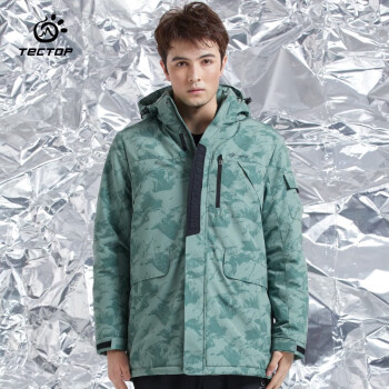 探拓  男装连帽保暖面包服