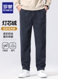 罗蒙 加绒加厚休闲裤