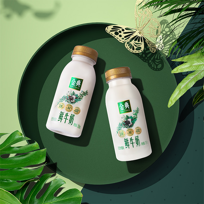 伊利 金典鲜牛奶235ml*8+冷藏纯牛奶小白瓶235ml*4瓶