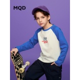 MQD 男童撞色长袖T恤