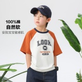 左西 儿童100%纯棉短袖t恤