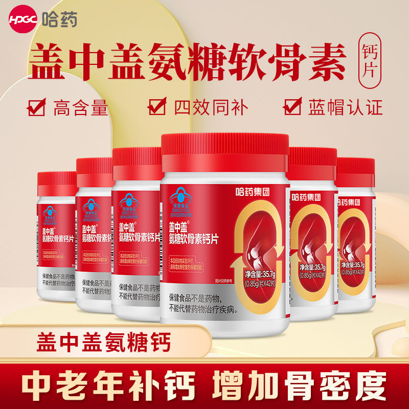 哈药盖中盖 氨糖软骨素钙片*42片*6瓶