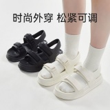 优调  厚底魔术贴沙滩鞋